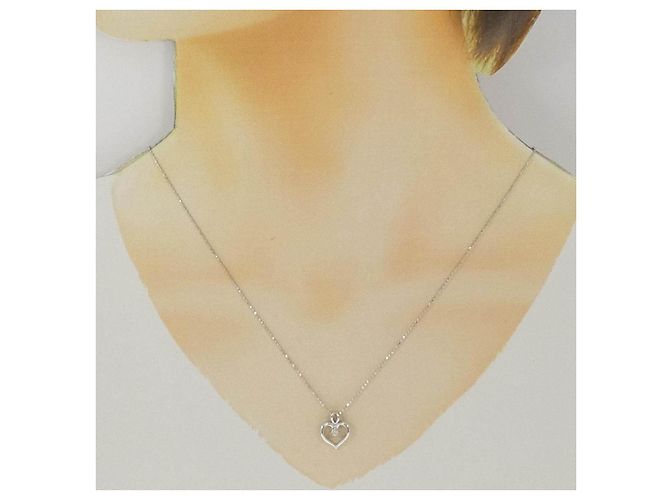 Autre Marque Colar de ouro branco Au750 e diamantes Prata - vista 6
