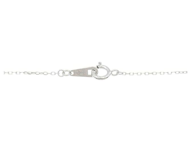 Autre Marque Collana Fiore in Oro Bianco K10 e Diamanti Argento - vista 5