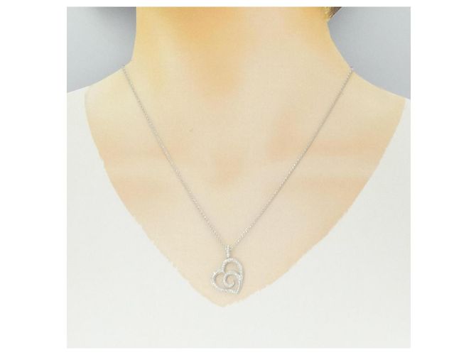 Autre Marque Collana in oro bianco 750 e diamanti Argento - vista 6
