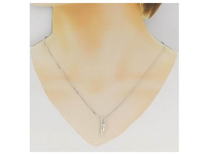 Autre Marque Collana in diamanti Pt900 Pt850 Argento - vista 6
