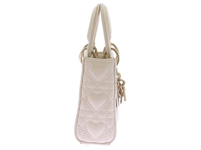 Mini-Tasche "Lady Dior" weiß - Ansicht 3