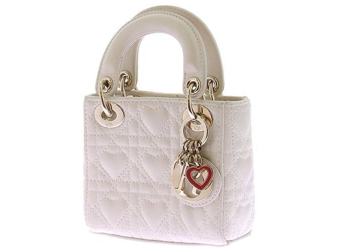 Mini-Tasche "Lady Dior" weiß - Ansicht 5