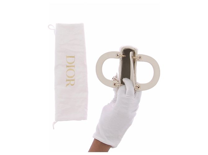 Mini-Tasche "Lady Dior" weiß - Ansicht 6
