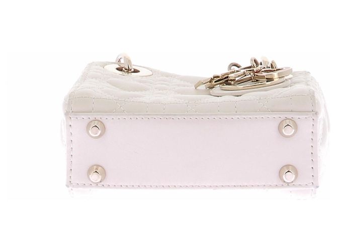 Mini-Tasche "Lady Dior" weiß - Ansicht 7