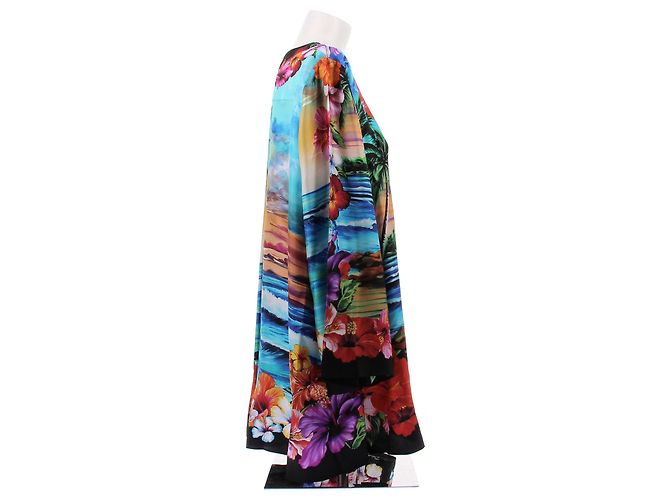Dolce & Gabbana Caftán de seda estampado Multicolor - vista 3