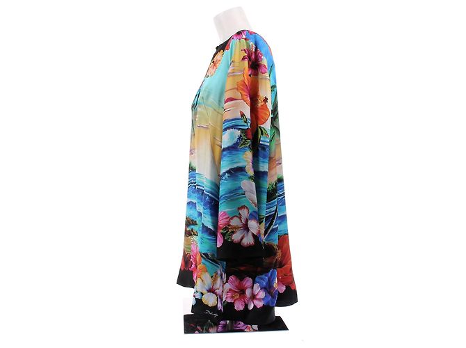 Dolce & Gabbana Caftán de seda estampado Multicolor - vista 4