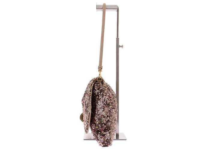 Miu Miu Borsa di paillettes dorata D'oro - vista 4