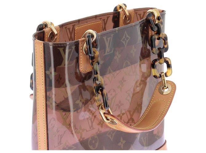 Borsa trasparente Louis Vuitton marrone - vista 10