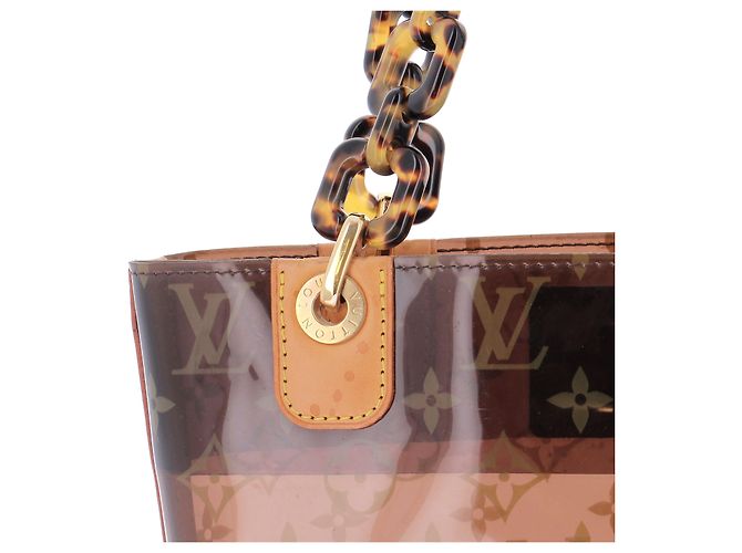 Borsa trasparente Louis Vuitton marrone - vista 13