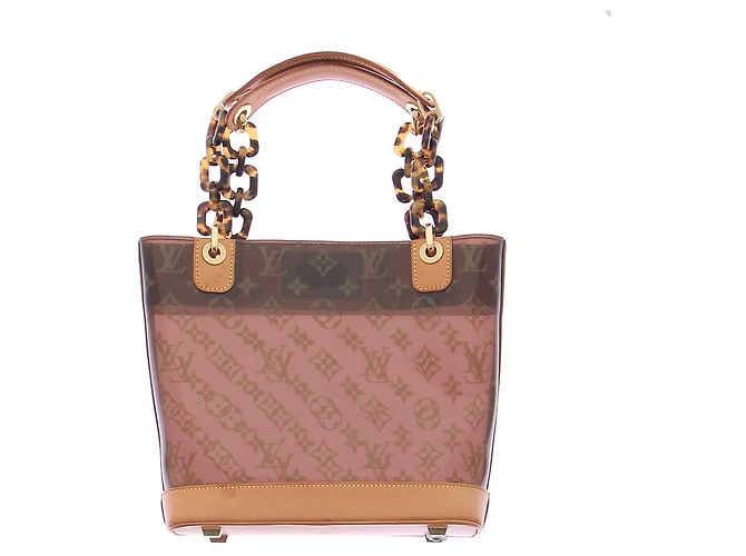 Borsa trasparente Louis Vuitton marrone - vista 6