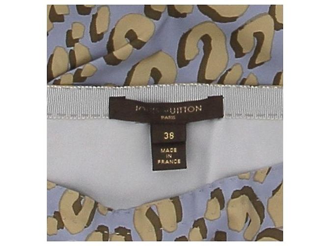 Louis Vuitton Falda azul con estampado de leopardo caqui - vista 5