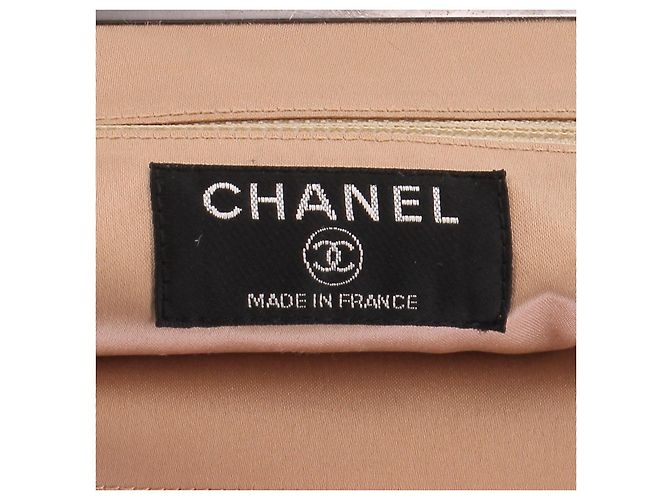 Chanel Borsa a pochette bianca e nera Nero - vista 13
