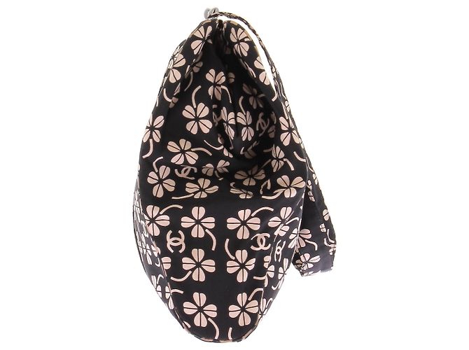 Chanel Borsa a pochette bianca e nera Nero - vista 4