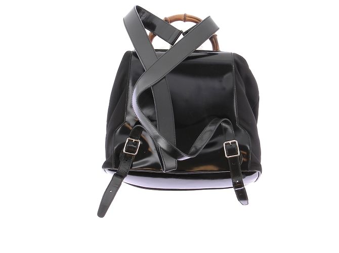 Gucci Zaino "Vintage Bamboo" in pelle verniciata - vista 2