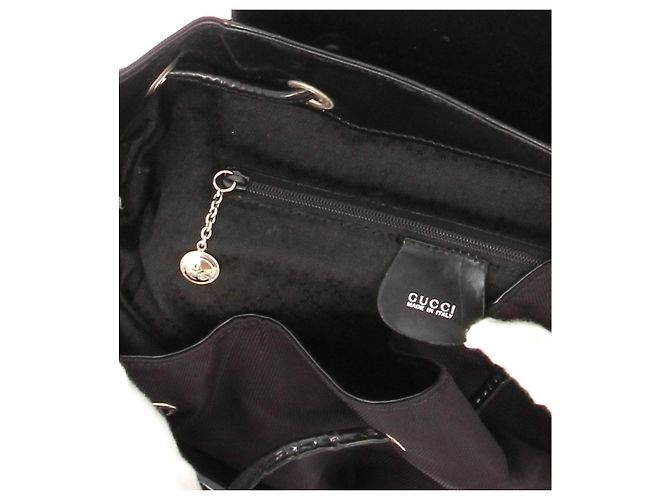 Gucci Zaino "Vintage Bamboo" in pelle verniciata - vista 7