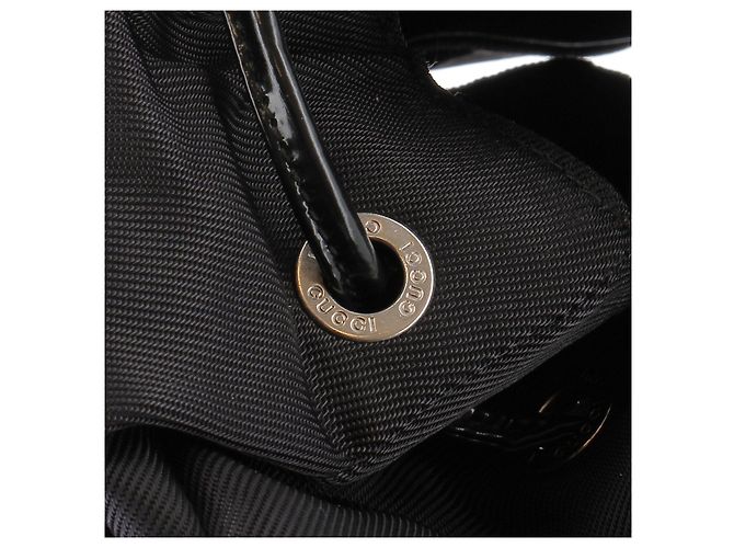 Gucci Zaino "Vintage Bamboo" in pelle verniciata - vista 9