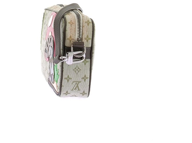 Louis Vuitton Borsa in tela e inserti Verde - vista 3