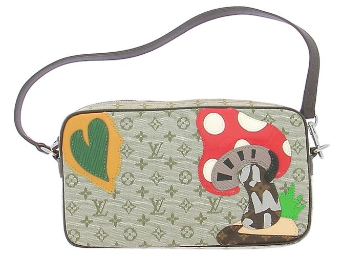 Louis Vuitton Borsa in tela e inserti Verde - vista 6