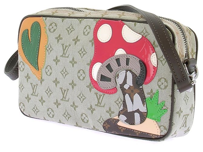 Louis Vuitton Borsa in tela e inserti Verde - vista 7