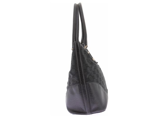 Gucci Borsa "Jackie Horsebit" in pelle e tela nera Nero - vista 4