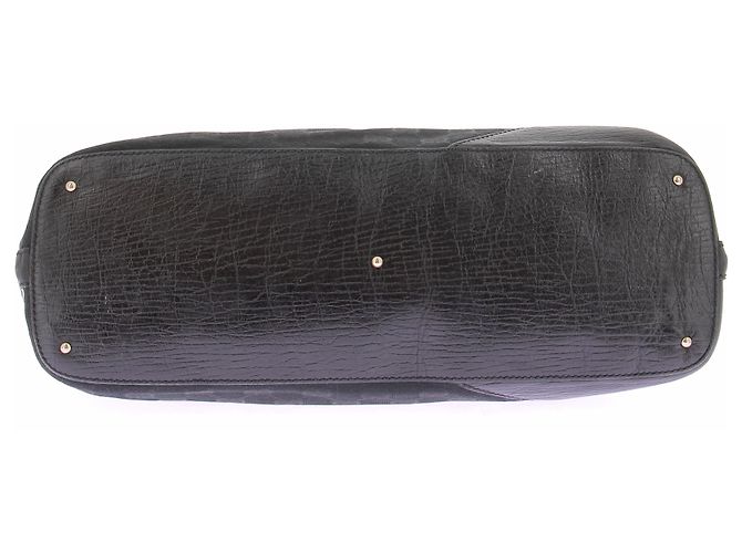 Gucci Borsa "Jackie Horsebit" in pelle e tela nera Nero - vista 7
