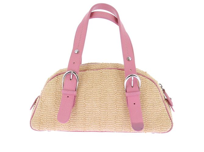 Dior Bestickte Raffia-Handtasche Mehrfarben - Ansicht 2