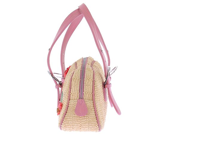 Dior Bestickte Raffia-Handtasche Mehrfarben - Ansicht 3