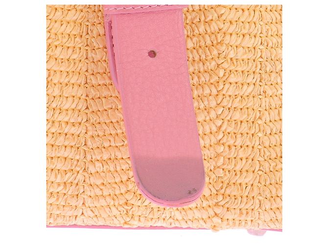 Dior Bestickte Raffia-Handtasche Mehrfarben - Ansicht 9
