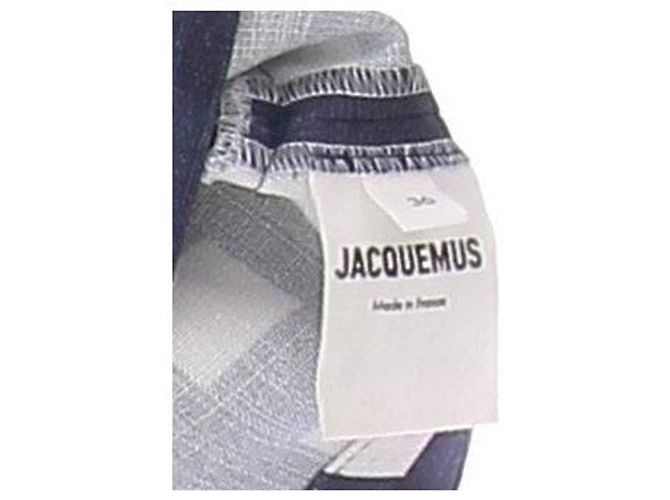 Jacquemus Top corto a cuadros "Le Splash" Azul - vista 7