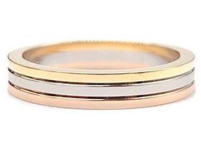 Anel Cartier Louis Ouro Branco - vista 3