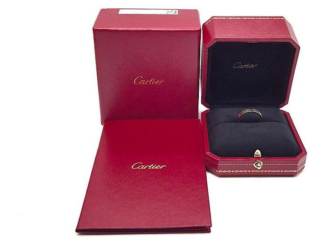 Anel Cartier Louis Ouro Branco - vista 7
