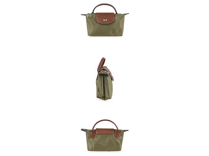Longchamp Pouch con manico Le Pliage Original da donna Verde - vista 3