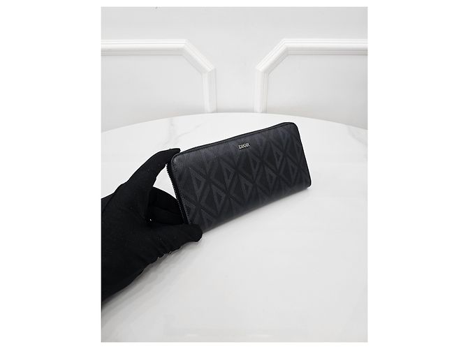 Dior Portafoglio con zip CD Diamond Black Nero - vista 2