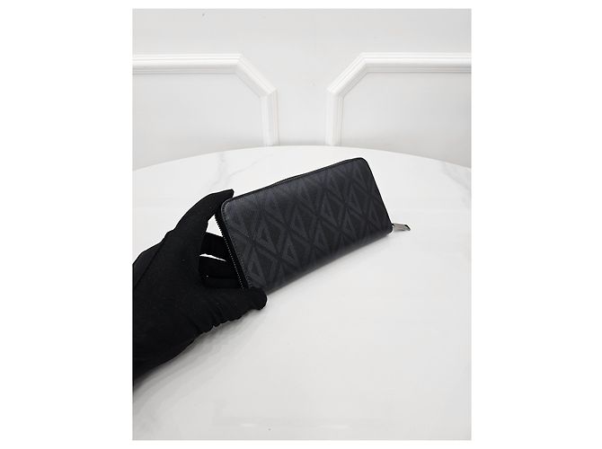 Dior Portafoglio con zip CD Diamond Black Nero - vista 3
