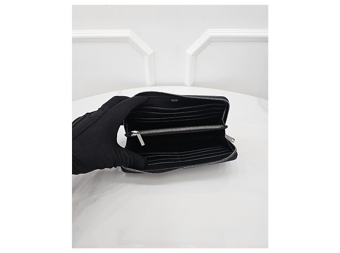 Dior Portafoglio con zip CD Diamond Black Nero - vista 7