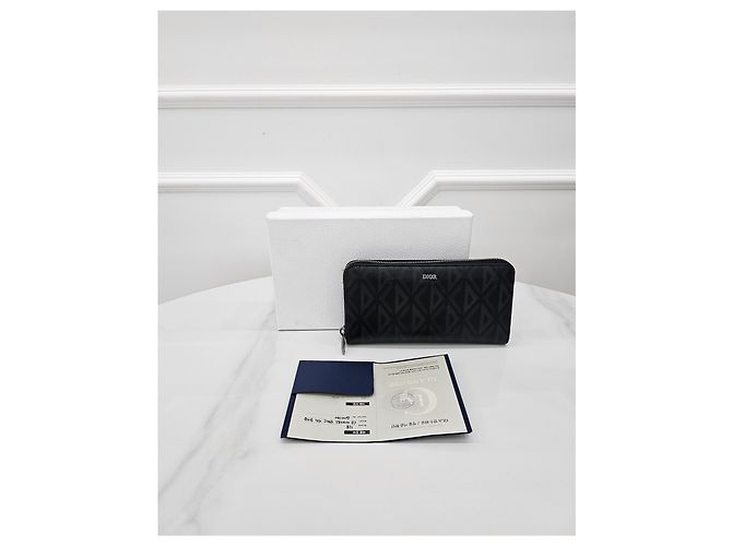Dior Portafoglio con zip CD Diamond Black Nero - vista 8