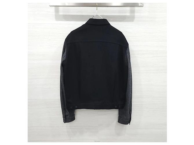 Dior Gestreifte Denimjacke Schwarz - Ansicht 2