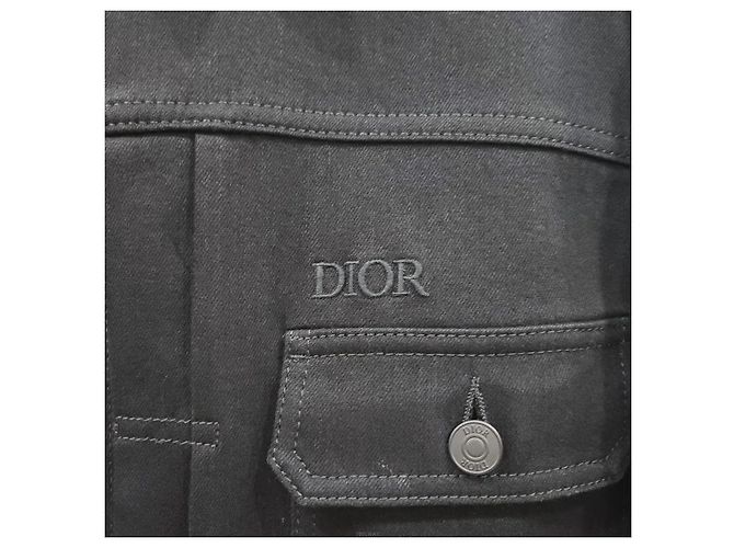 Dior Gestreifte Denimjacke Schwarz - Ansicht 4