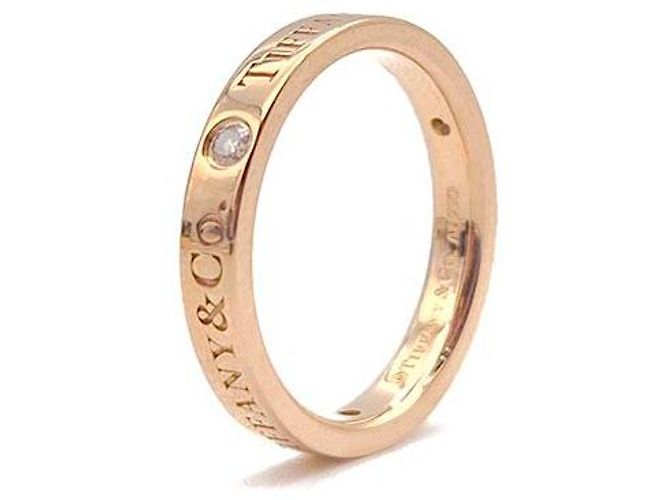Anello Tiffany & Co 3P Diamond Logo Oro Rosa - vista 5