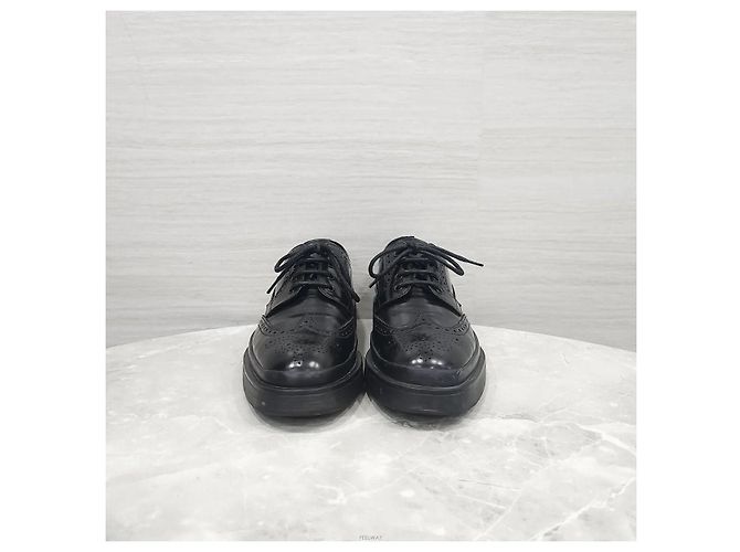 Prada Scarpe Derby in pelle spazzolata Nero - vista 2