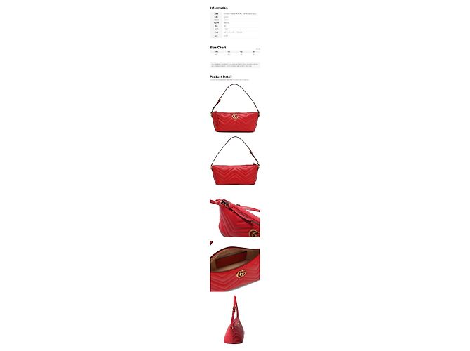 Gucci Borsa a tracolla Marmont Matelassé Red AABZB Rosso - vista 2
