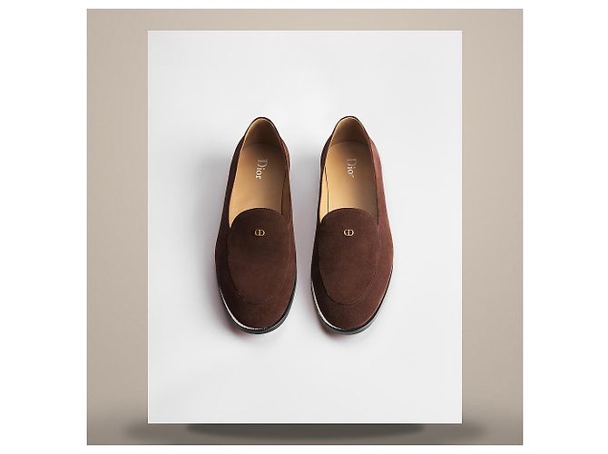 Dior Mocasín Antibes Gamuza Marrón Ternera - vista 4