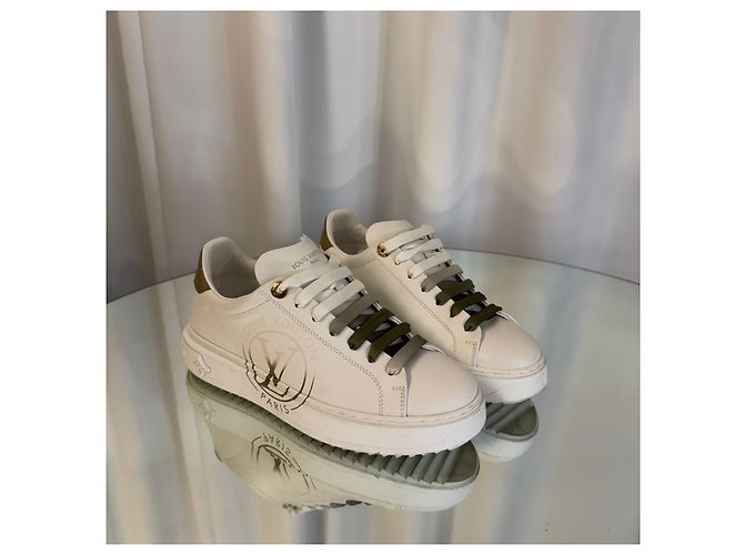 Louis Vuitton Sneakers Timeout White Green Verde - vista 3