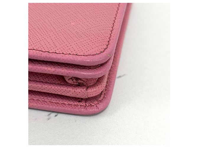 Prada Borsa crossbody con catena in Saffiano Rosa - vista 12