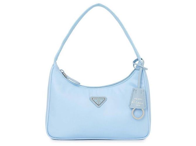 Prada Borsa Hobo Re-Nylon Blu Cielo - vista 2