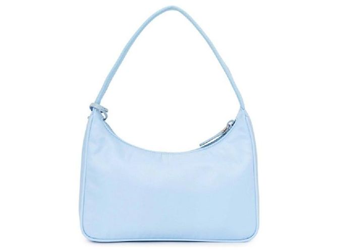Prada Borsa Hobo Re-Nylon Blu Cielo - vista 5