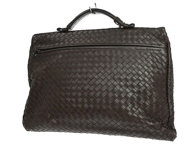 Bottega Veneta Envelope Intrecciato Nappa Large Marrone - vista 2