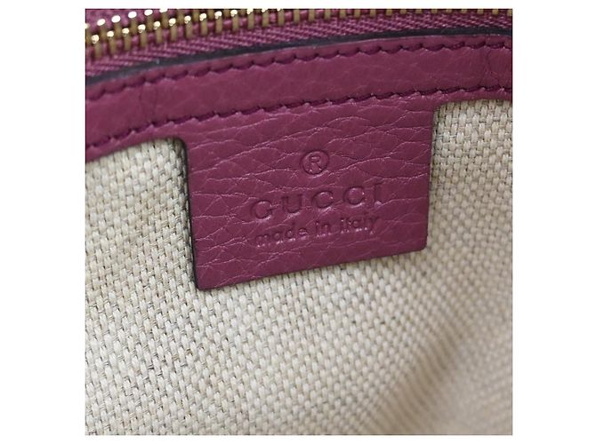 Gucci Soho Convertible Top Handle Leather Small Porpora - vista 3