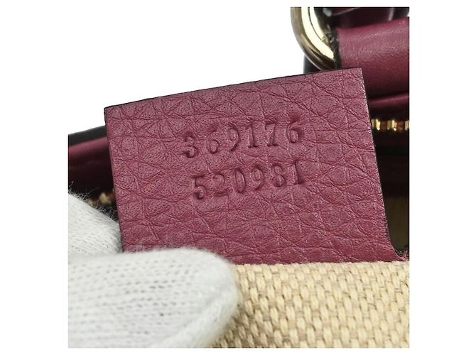 Gucci Soho Convertible Top Handle Leather Small Porpora - vista 4