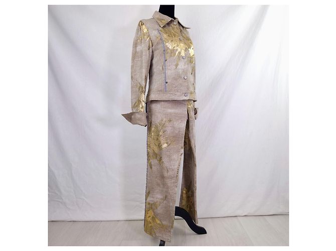 Christian Lacroix fato de calças cor ouro Dourado - vista 8